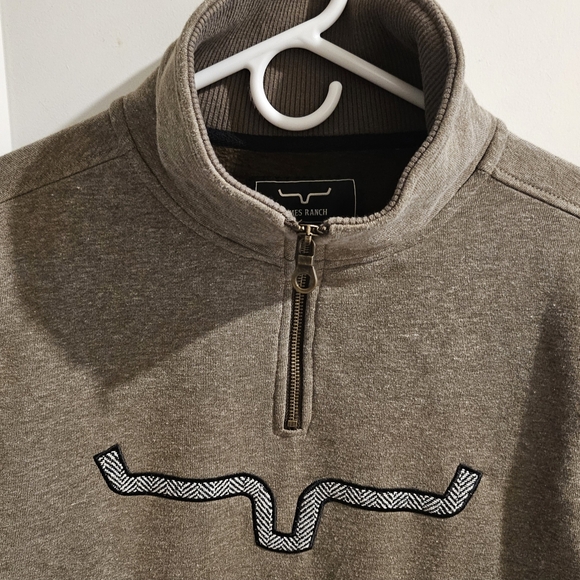 Kimes Ranch Filmore Quarter-Zip Sweatshirt - Olive Green - Size Small - Picture 2 of 9